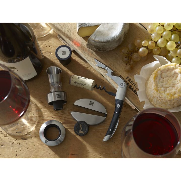 Sommelier Accessories, 18/10 Stainless Steel, Classic Waiter's Corkscrew With Micarta Handle, large 2