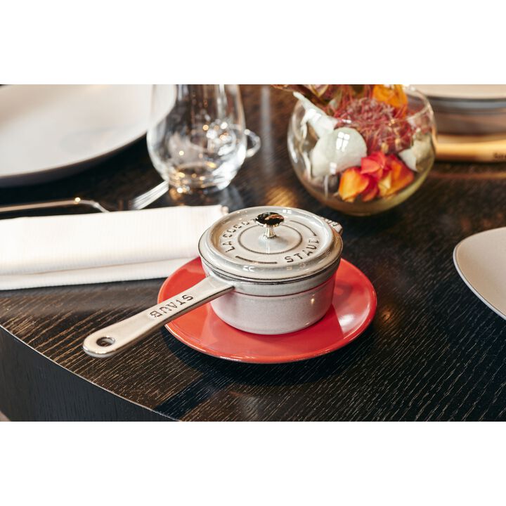 Cast Iron, 0.275 qt Mini Saucepan - Graphite Grey, Cast Iron , large 2
