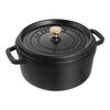 Cast Iron, 7 qt, Round, Dutch Oven, Black Matte, small 1