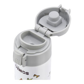 Dinos Drinking Bottle, 350 ml, stainless steel, white-grey