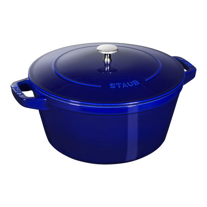 Cast Iron, 4-pc Stackable Set, Dark Blue, Cast Iron , large 4