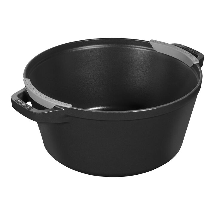 Cast Iron, 4-pc Stackable Set, Black Matte, Cast Iron , large 3