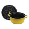 Cast Iron, 4 qt, Round, Dutch Oven, Citron, small 9