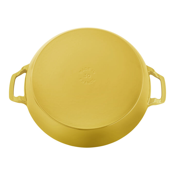 Cast Iron, 3.5 qt, Braiser With Glass Lid, Citron, large 3