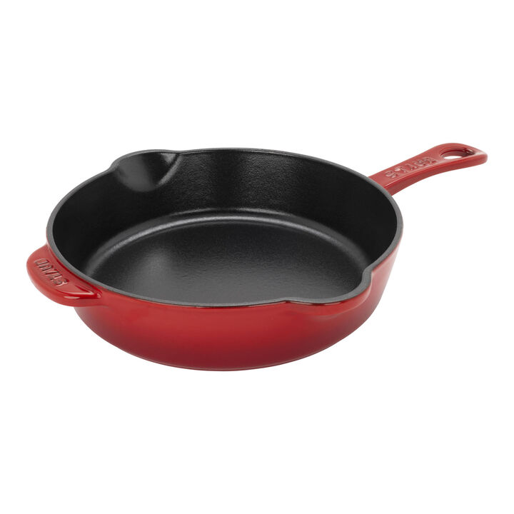 Cast Iron, 8.5-inch, Traditional Deep Skillet, Cherry, large 1