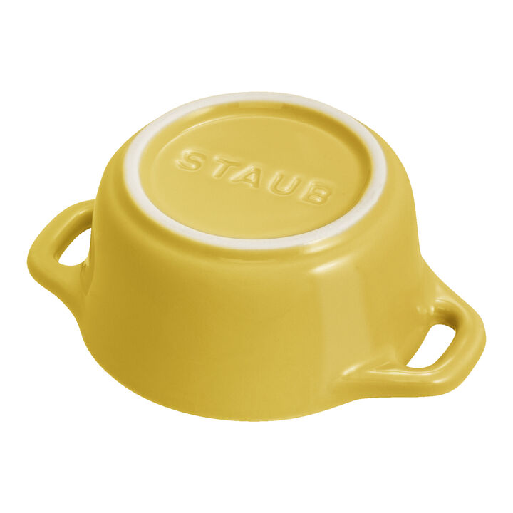 Stoneware, 3-pc, Mini Round Dutch Oven Set, citron, large 4