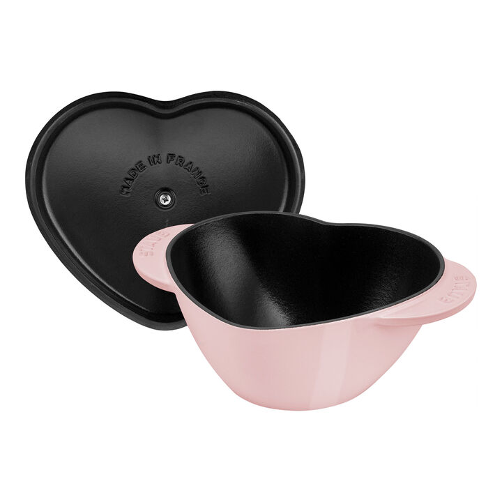 Cast Iron - Specialty Shaped Cocottes, 1.75 qt, Heart, Dutch Oven, Pink Peony, large 4