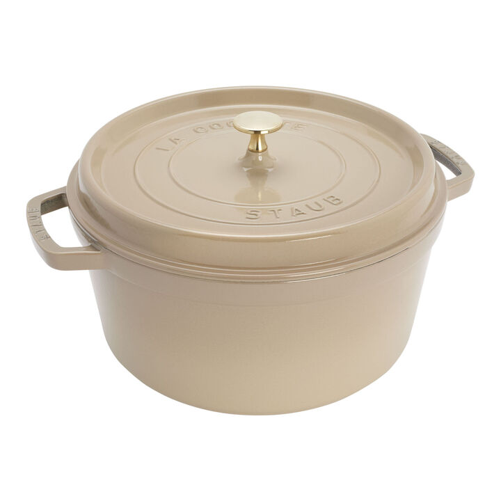 Cast Iron, 7 qt, Round, Dutch Oven, Sesame, large 1