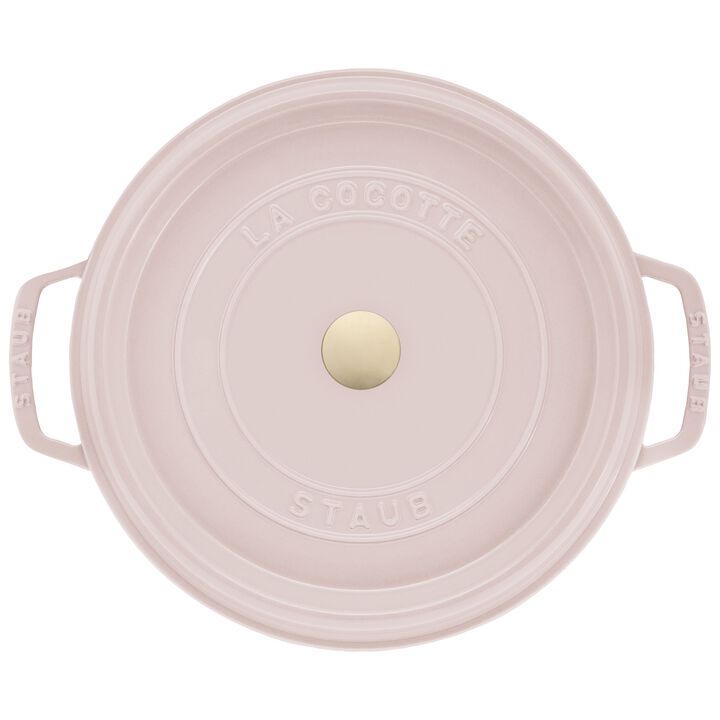Cast Iron, 7 qt, Round, Dutch Oven, Pink Peony, large 4
