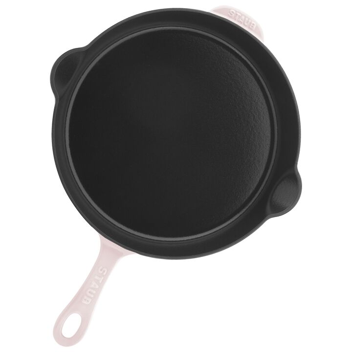 Cast Iron, 8.5-inch, Traditional Deep Skillet, Pink Peony, large 3