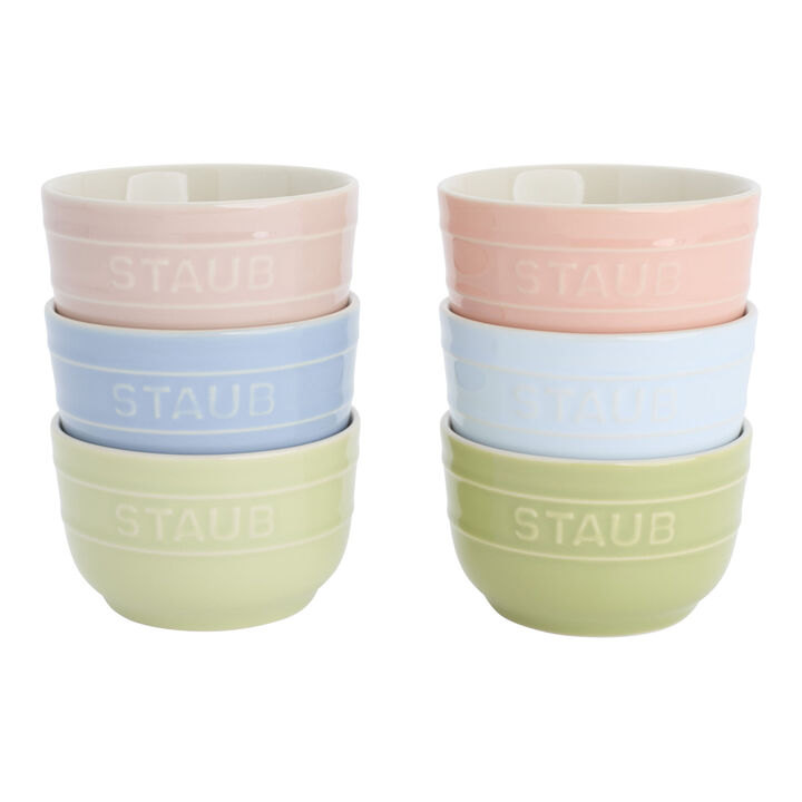 Stoneware, 4-inch / 6-pc, Prep Bowl Set Macaron, mixed colors, large 1