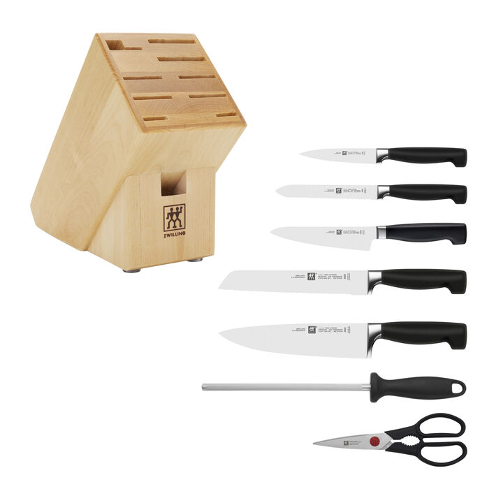 Four Star, 8-pc, Knife block set, natural, large 3