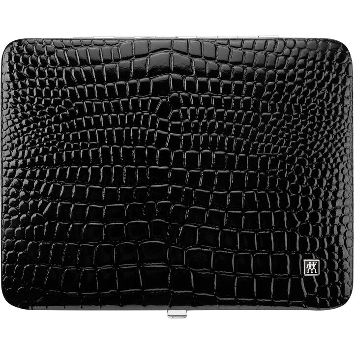 CLASSIC, 10-pc, Black Matte, Leather, Manicure Pedicure Set, large 2