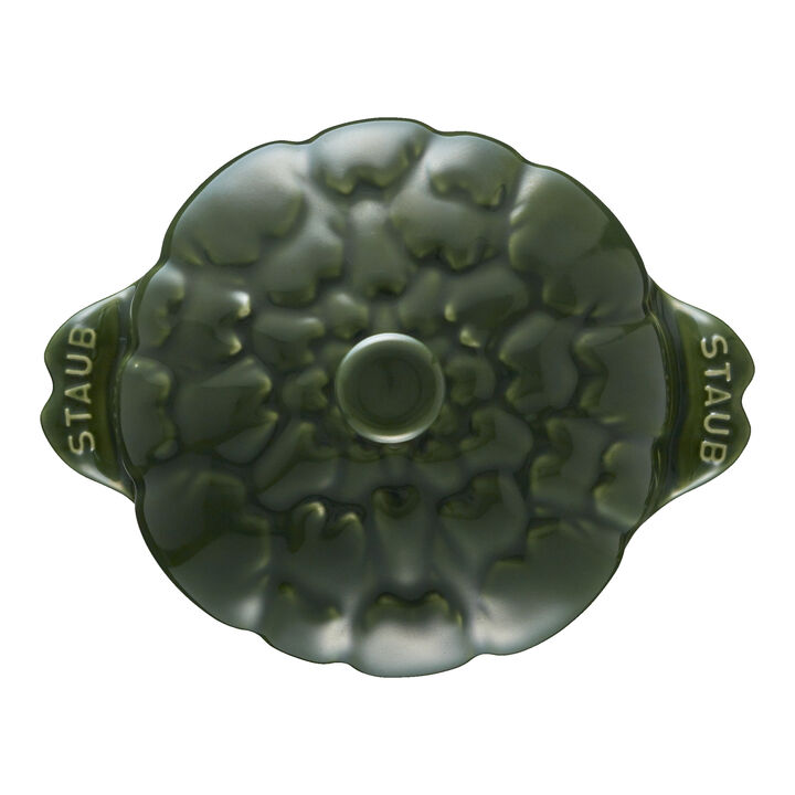 Stoneware, 0.475 qt, Artichoke, Petite Dutch Oven, Basil, large 2