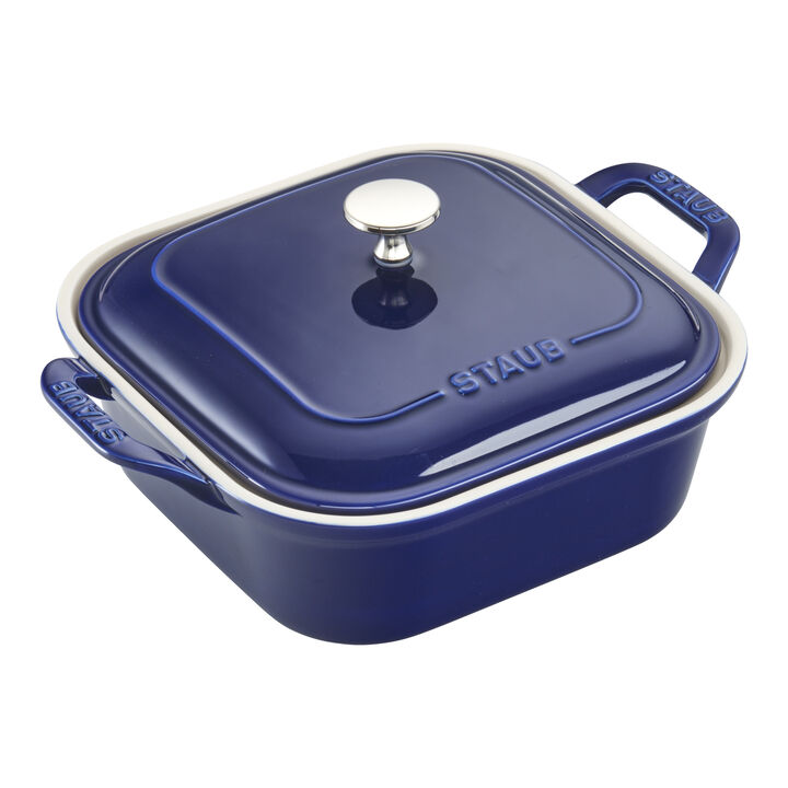 Stoneware, 4-pc, Mixed Baking Dish Set, dark blue, large 3