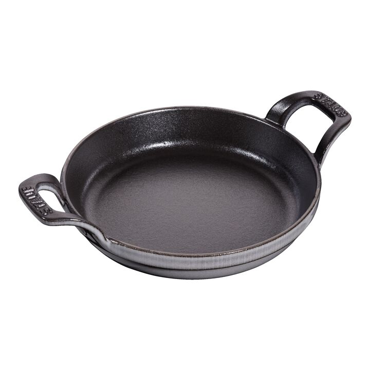 Cast Iron, 6-inch, Round, Gratin Baking Dish, Graphite Grey, large 1