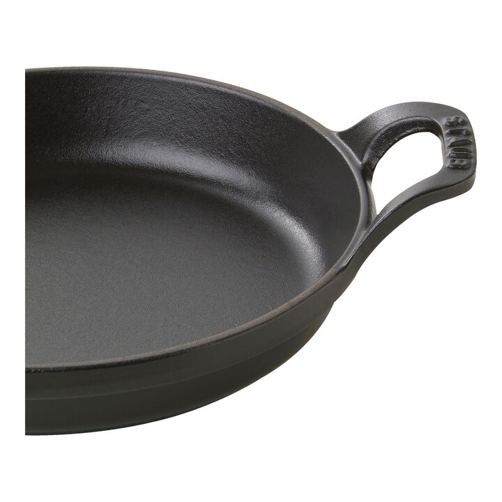 Cast Iron, 7.5-inch, Round, Gratin Baking Dish, Black Matte, large 3