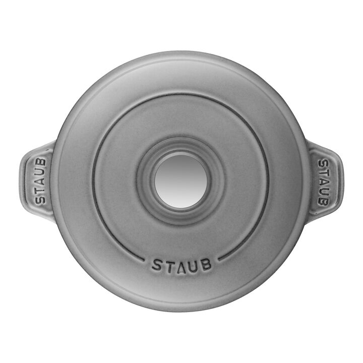 Cast Iron, 8-inch, Round, Covered Baking Dish With Lid, Graphite Grey, large 2