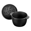 Cast Iron, 1.5 qt, Petite French Oven, black matte, small 6