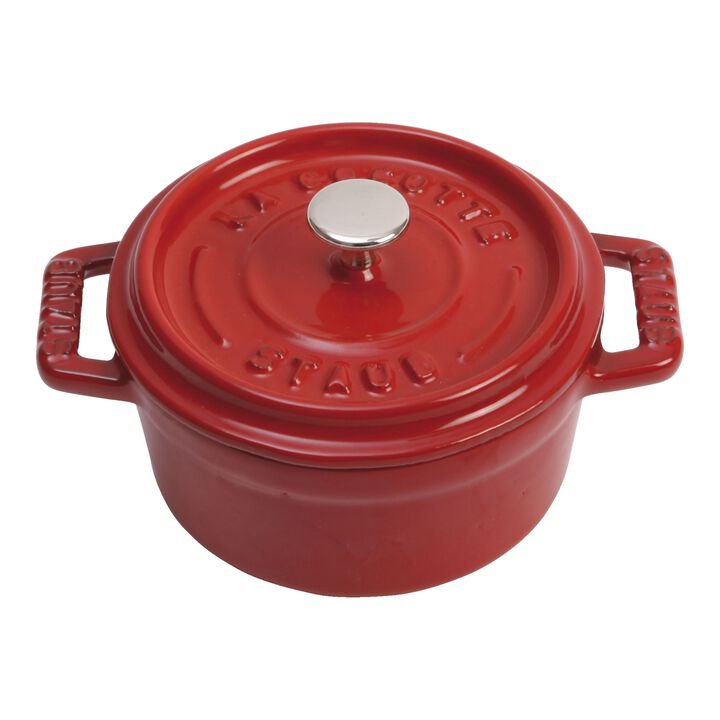 Cast Iron, 0.275 qt, Mini Round Dutch Oven, cherry, large 1