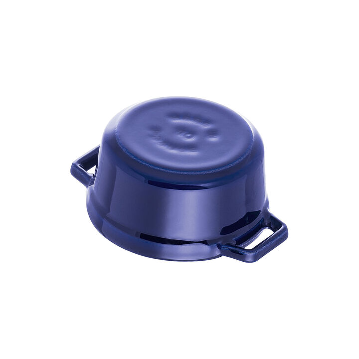Cast Iron, 0.275 qt, Mini Round Dutch Oven, dark blue, large 4