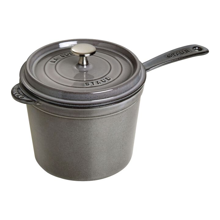 x Pamela Salzman - Cast Iron, 3 qt Sauce Pan, Cast Iron , large 1