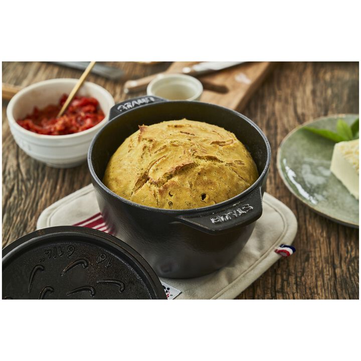 Cast Iron, 1.5 qt, Petite French Oven, black matte, large 2