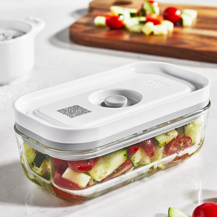 Fresh & Save, S / 2-pc, Small Vacuum Container, Glass, Grey, large 3