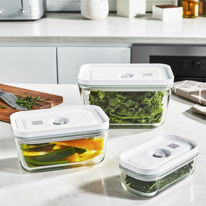 Fresh & Save, S/M/L / 3-pc, Vacuum Container Set, Glass, Grey, large 2