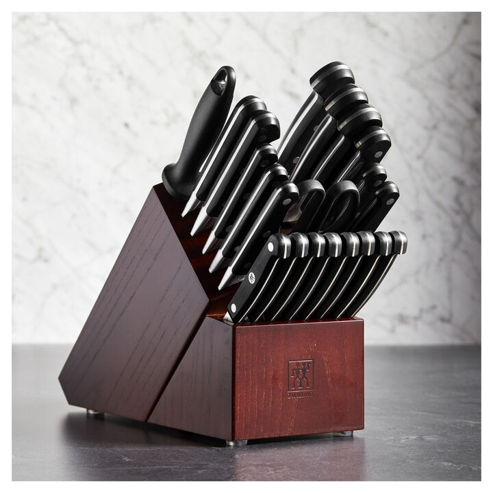 Pro, 22-pc, Knife block set, black matte, large 3