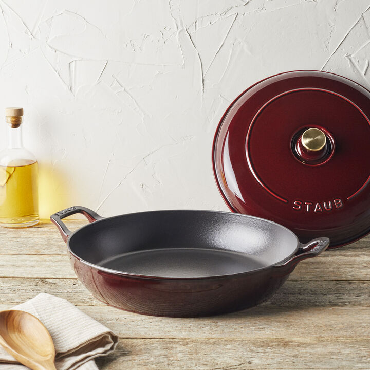 Cast Iron, 3.5 qt, Braiser, Grenadine, large 2