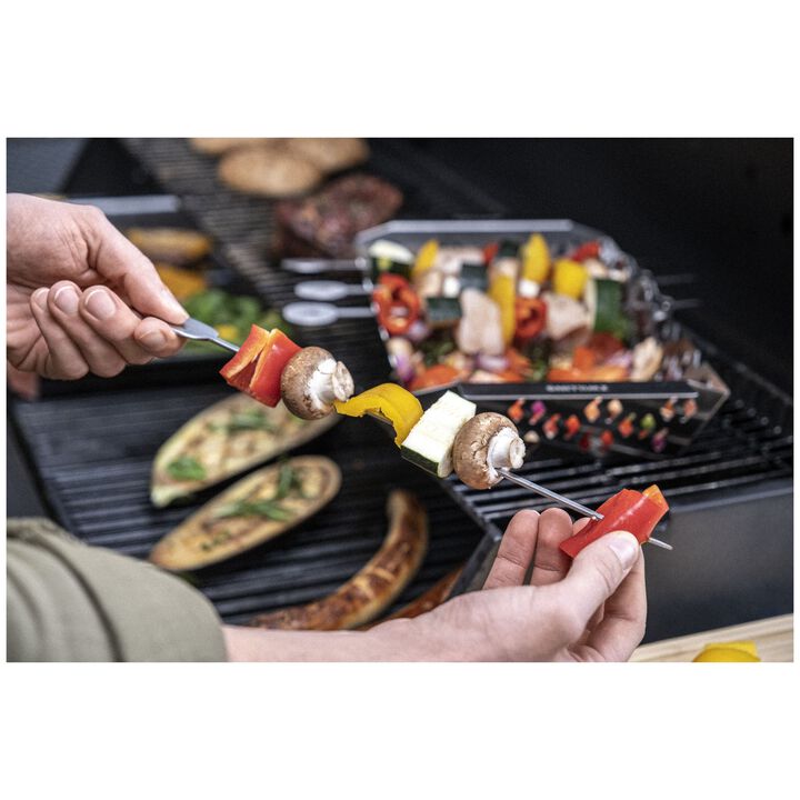 BBQ+, Skewer set, 5-pc, stainless steel, large 4
