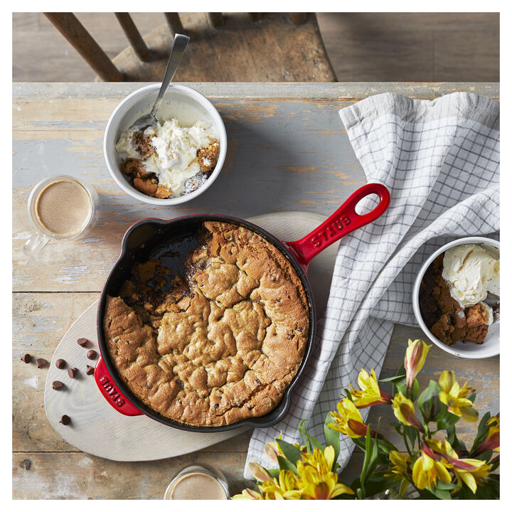 Cast Iron, 8.5-inch, Traditional Deep Skillet, Cherry, large 2