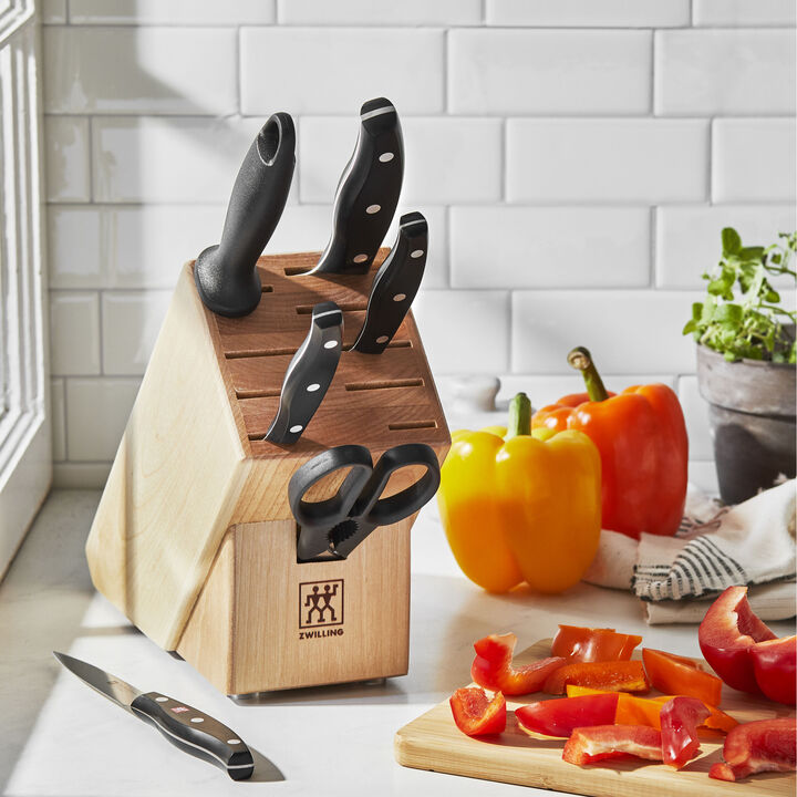 Signature, 7-pc, Knife block set, natural, large 2