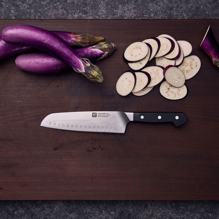 Pro, 7-inch, Hollow Edge Santoku Knife, large 3