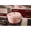 Cast Iron, 4 qt, Round, Dutch Oven, Pink Peony, small 2