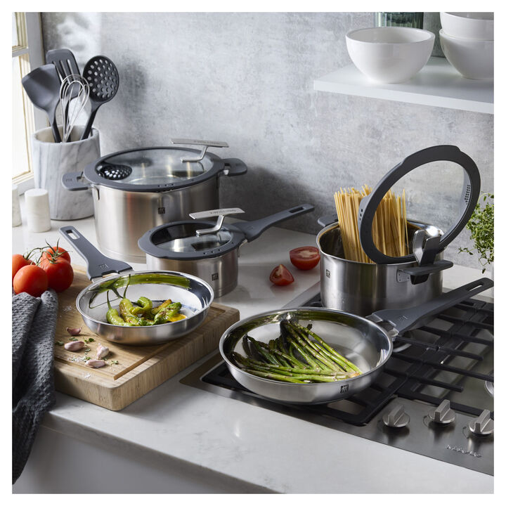 Simplify, Pots and pans set, 8-pc, stainless steel, large 3