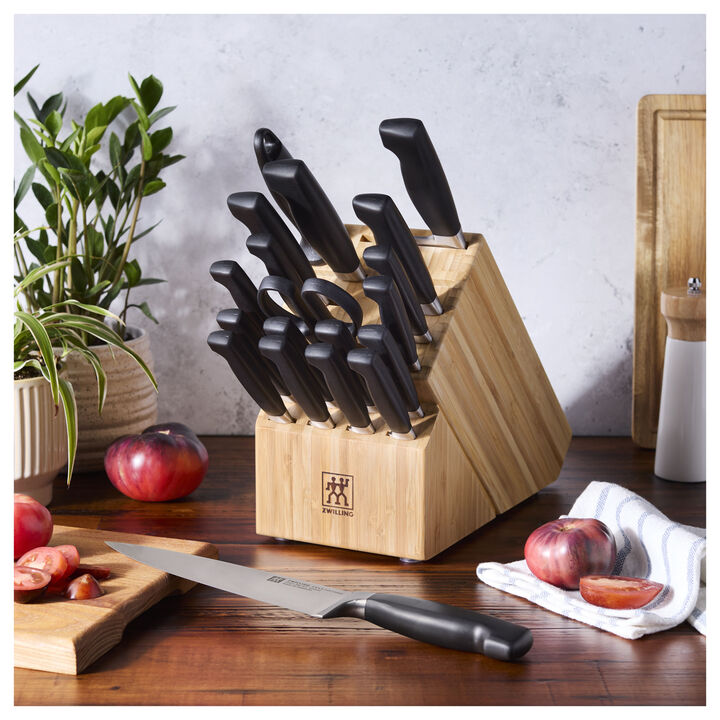 Four Star, 20-pc, Knife block set, natural, large 2