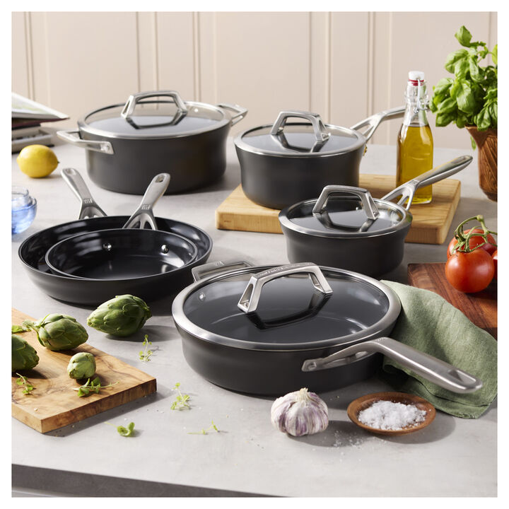 Motion Ceramic, 10-pc, Hard Anodized Ceramic Nonstick Cookware Set, large 2