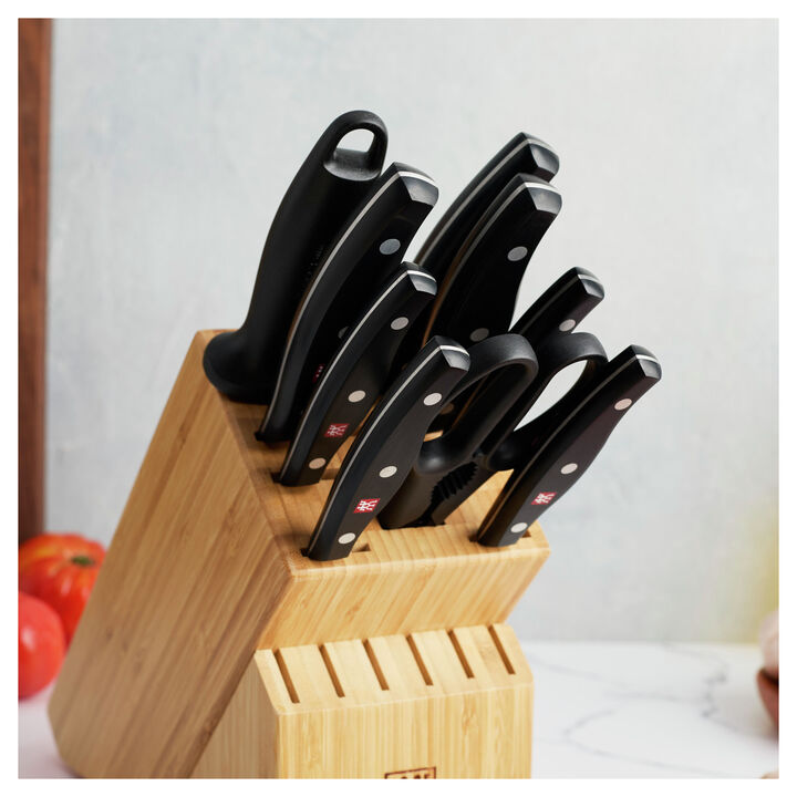 Signature, 11-pc, Knife block set, natural, large 3