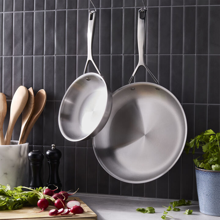 Industry 5, 2-pc, 18/10 Stainless Steel, Frying Pan Set, large 2