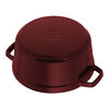 Cast Iron, 7 qt, Round, Dutch Oven, Grenadine, small 6